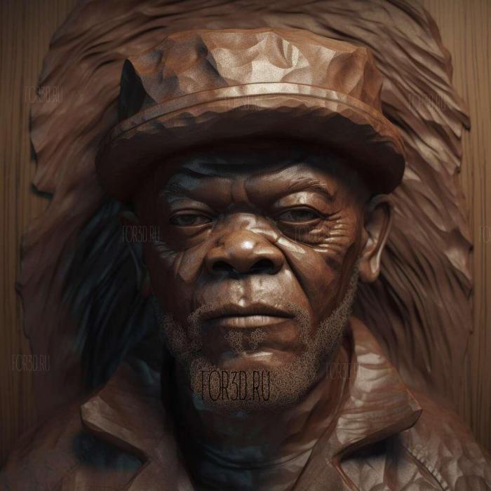 Samuel L Jackson 1 stl model for CNC